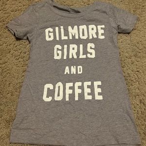 gilmore girls and coffee grey t shirt, size small